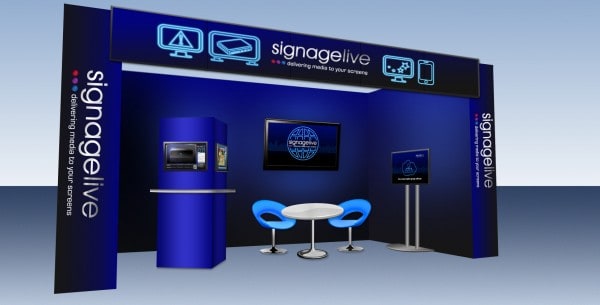 signagelive booth at ISE2012